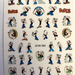 Set of 3D Nail Decals Character Themed Nail Art Stickers