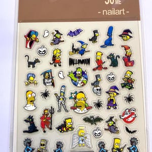 5D Halloween Nail Sticker,  Embossed Nail Decal, Nail Art Stickers, DIY Nails