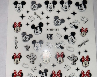Set of 3D Nail Decals Mouse Character Nail Art Stickers