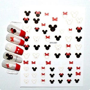 Set of 3D Nail Decals Themed Mouse  Nail Art Stickers