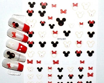 Set of 3D Nail Decals Themed Mouse  Nail Art Stickers