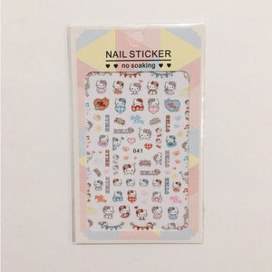 Set of 3D Kitty Themed Nail Decals Nail Art Stickers