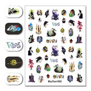 Set of Villain Water Nail Art Stickers  Nail Decals