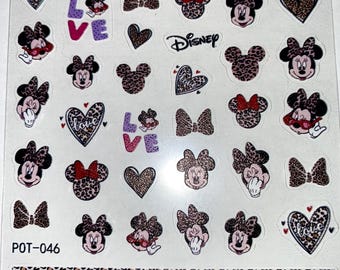 Set of 3D Character Mouse Themed Nail Decals Nail Art Stickers