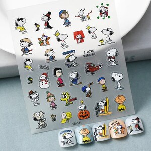 5D Nail Decal, Character Nail Decals, Dog Themed Nails Art Stickers