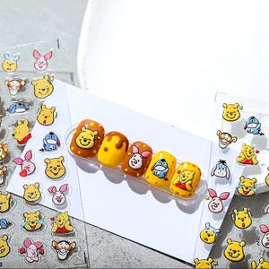 Set of Nail Decals Bear Nail Art Stickers
