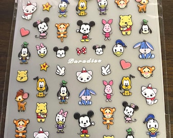 5D Nail Art Stickers, Mouse Theme nail stickers, Cute Cartoon Nail Decals Themed