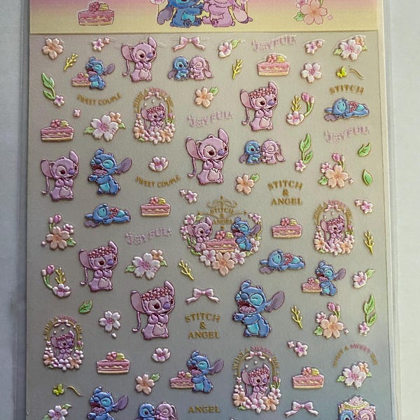 Set of 5D Nail Decals Nail Art Stickers Character Themed