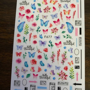 NEW!!  Set of 3D Nail Decals Nail Art Stickers