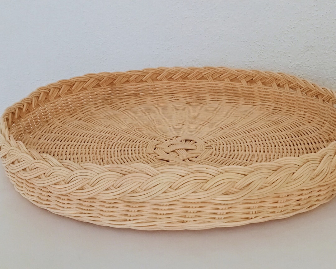 Round Rattan Tray, Handmade Extra Largetrays | Decorative and ...