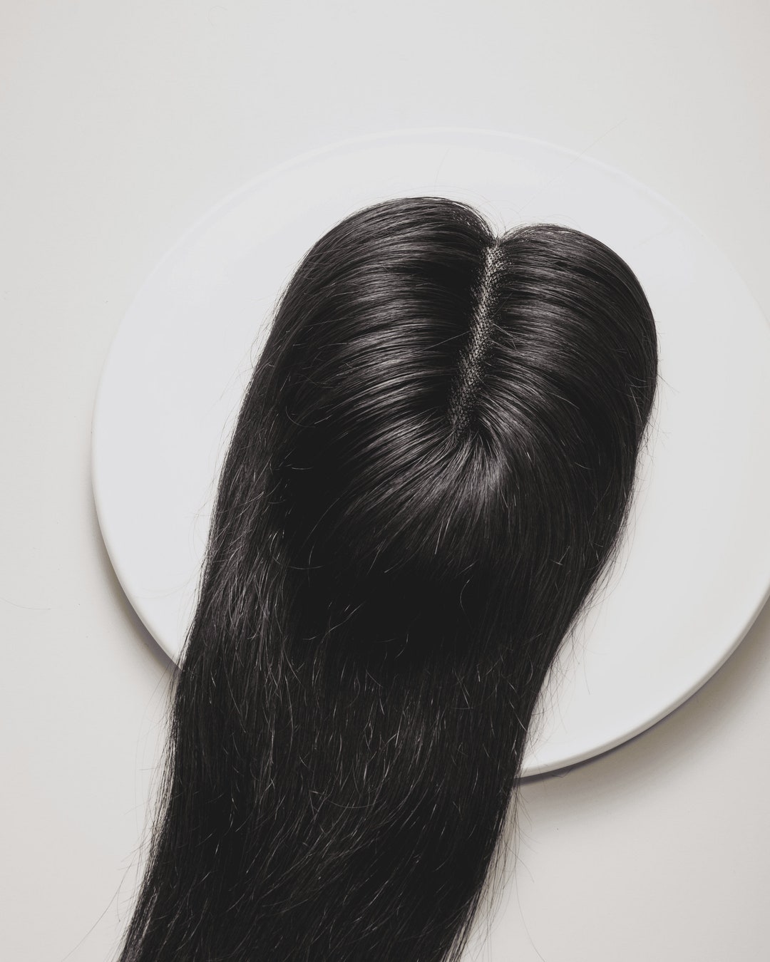 Black Hair Wig/topper Scalp Topper glue Based Hair Etsy