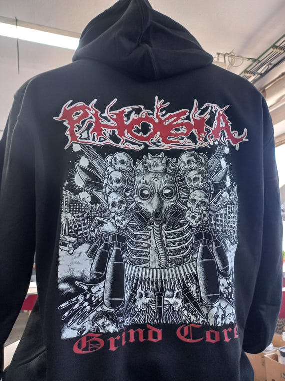 Phobia Grindcore Hoodie - Metal Punk Merch - Etsy