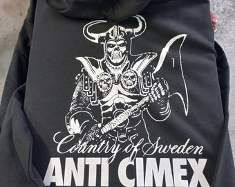 Anti Cimex - Country of Sweden, merch, Sweden, punk, zipper hoodie