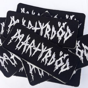 Martyrdöd, logotyp, broderad lapp, skorpa, d-beat, Sverige