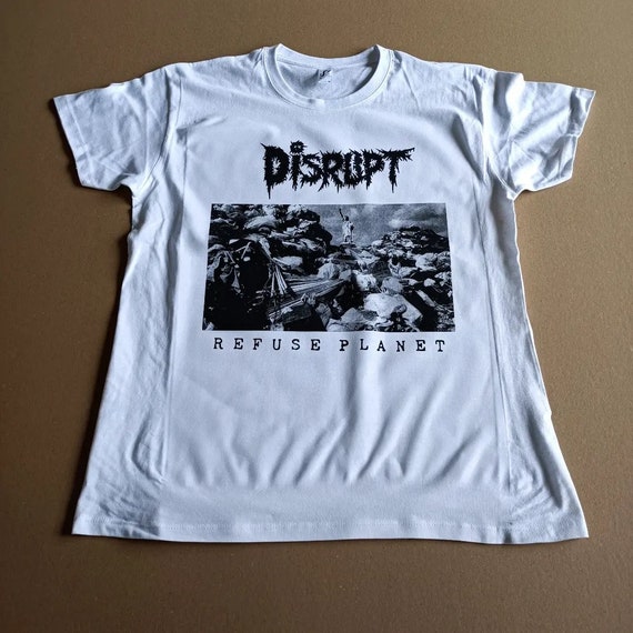DISRUPT Tシャツ Mサイズ DISRUPT - Refuse Planet, Crust, D-beat, Merch, T-shirt, Punk - Etsy