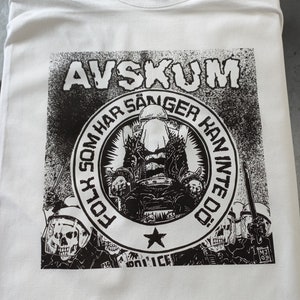 Avskum - Folk Som Har Sånger Kan Inte Dö, crust, d-beat, merch, punk, t-shirt, prints