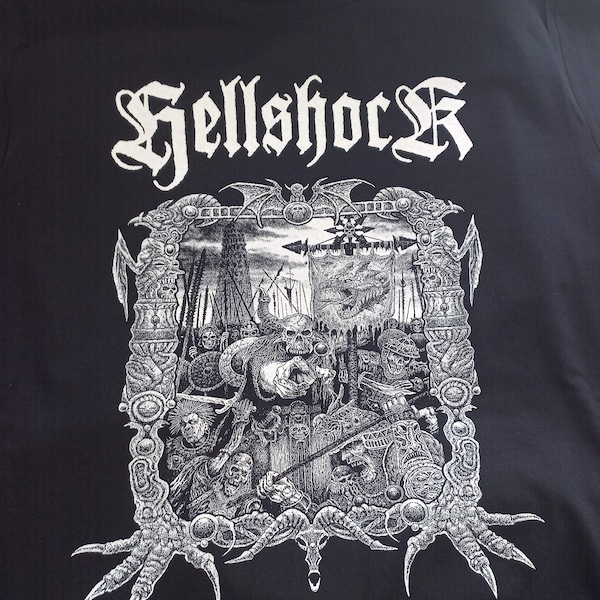 Hellshock - EU tour poster design, crust, hardcore, merch, dbeat, punk, stenchcore, metal