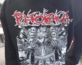 Phobia Grindcore Hoodie - Metal Punk Merch - Etsy