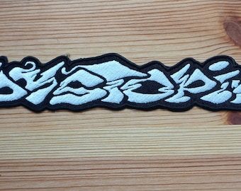Dystopia, logo, embroidered backpatch, punk, merch, sludge, doom, stoner, hardcore