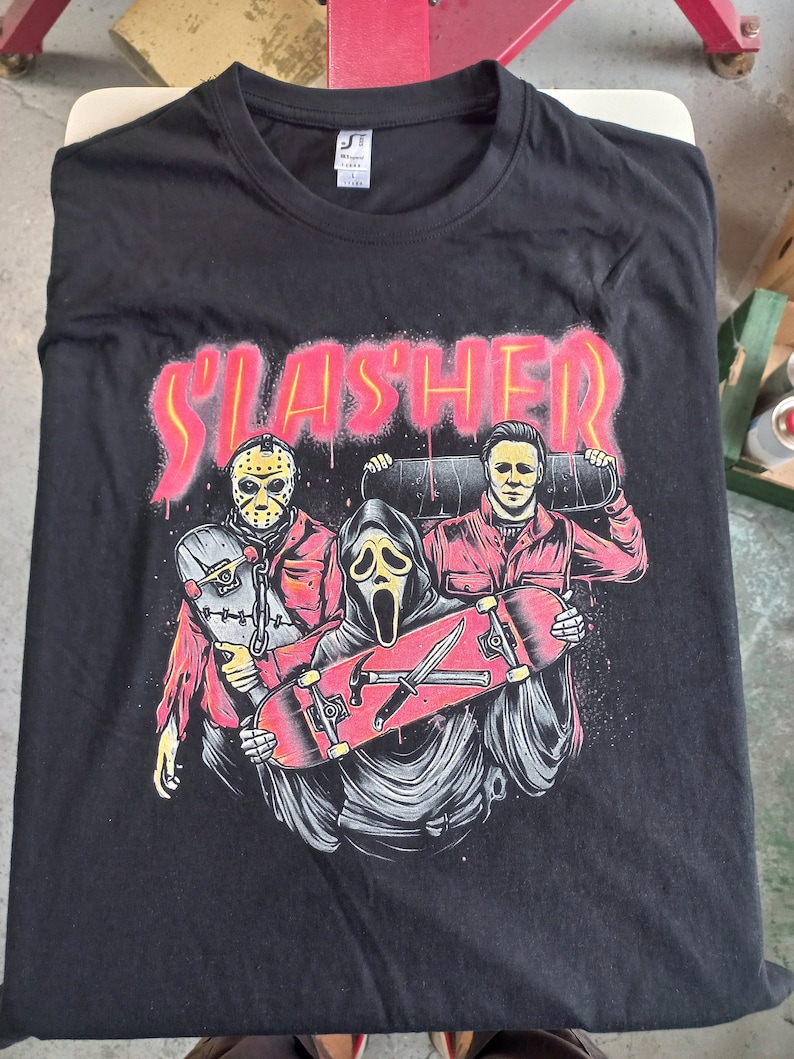 SLASHER, Funart, Parody, Horror Movies, T-shirt - Etsy