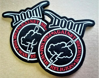 Doom - Against, haftowana naszywka na plecach, gadżety, punk, crust, d-beat