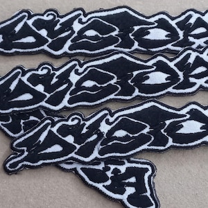 Dystopia, logo, embroidered patch, sludge, stoner, hardcore, logo