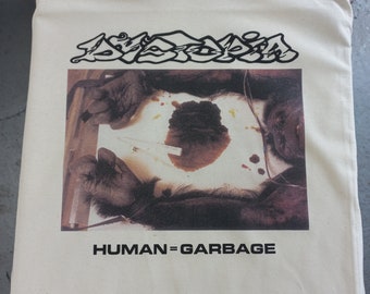 Dystopia - Human = Garbage, crust, sludge, merch, punk, t-shirt, prints