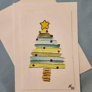Handgeschilderde 5x7 kerstkaarten