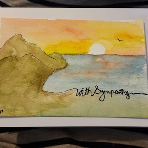 Watercolor Sympathy Card