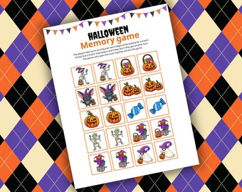 Halloween Memory Game, Card Matching Game