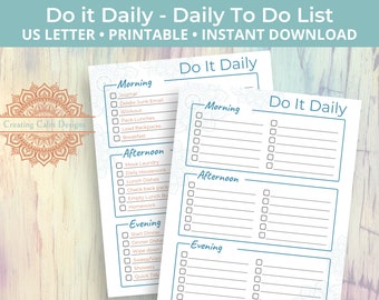 Do It Daily - Printable Daily to do list