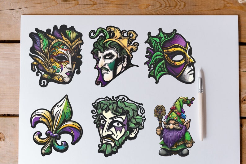 mardi gras stickers michaels