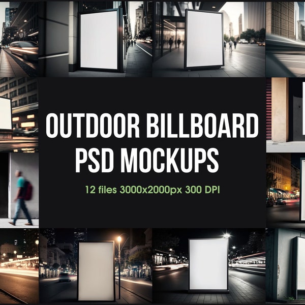 Billboard Mockup, Advertising Psd Mockup, Urban Banner Templates Pack