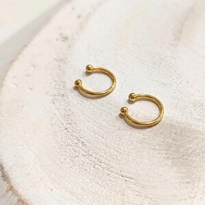 Ear cuff liso, Pendiente clásico, Pendiente conch ear cuff liso, Pendientes sencillos, Joyas minimalistas