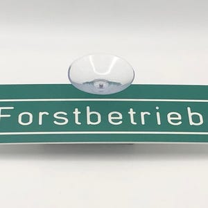 Cartello per auto con ventosa, azienda forestale