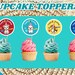 Cupcake Toppers, Dog Birthday Toppers, Puppy Cake Toppers, Pawty Circle Topper, DIGITAL ...