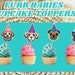 Cupcake Toppers, Dog Birthday Toppers, Puppy Cake Toppers, Pawty Circle Topper, DIGITAL ...