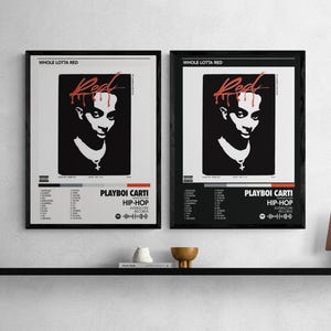Playboi Carti - Whole Lotta Red - Album Poster - Digital Download - Poster Download - Wandkunst - Schwarz & Weiss