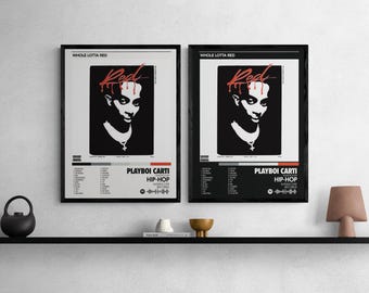 Playboi Carti - Whole Lotta Red Album Poster - Black & White (Digital Download)