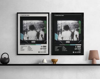 J. Cole - 4 Your Eyez Only Poster – Hip Hop Album Art Print  Digital Download A3 Physical