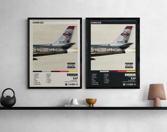 Eminem Kamikaze Album Poster: Black & White Digital Download