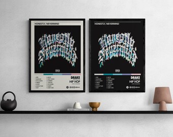 Drake - Honestly, Nevermind Poster – Hip Hop Album Art Print Digital Download A3 Physical Print
