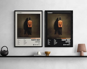 Kanye West Vultures 1 Album Poster: Black & White Wall Art (Digital Download)