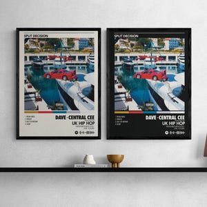 Central Cee & Dave - Sprinter - Album Poster - Digital Download - Poster Download - Wall Art - Black and White