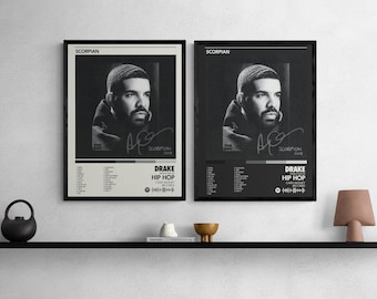 Drake - Scorpion Poster – Hip Hop Album Art Print Digital Download A3 Physical Print