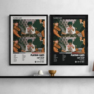 Playboi Carti - Playboi Carti - Album Poster - Digital Download - Poster Download - Wandkunst - Schwarz & Weiss