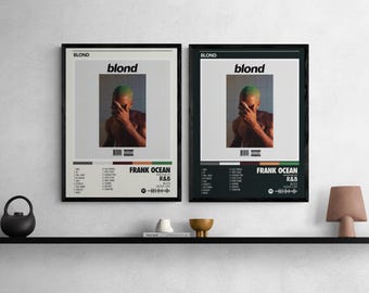 Frank Ocean Blonde Album Poster: Black & White Digital Download