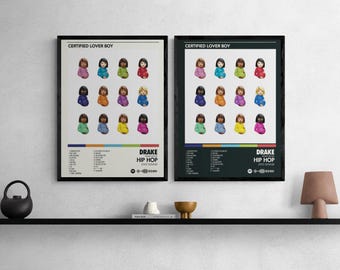 Drake - Certified Lover Boy Poster – Hip Hop Album Art Print Digital Download A3 Physical