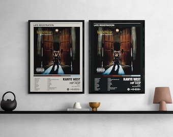 Kanye West Late Registration Album Poster: Black & White (Digital Download)