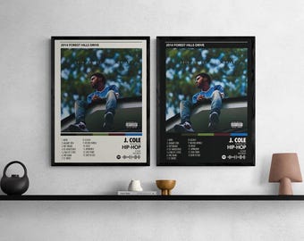 J. Cole - 2014 Forest Hills Drive Poster – Hip Hop Album Art Print Digital Download A3 Physical